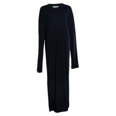 Monique van Heist, black rib maxi dress