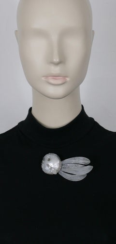 MONIQUE VEDIE (attributed to) Vintage Talosel Resin Fish Lapel Pin Brooch