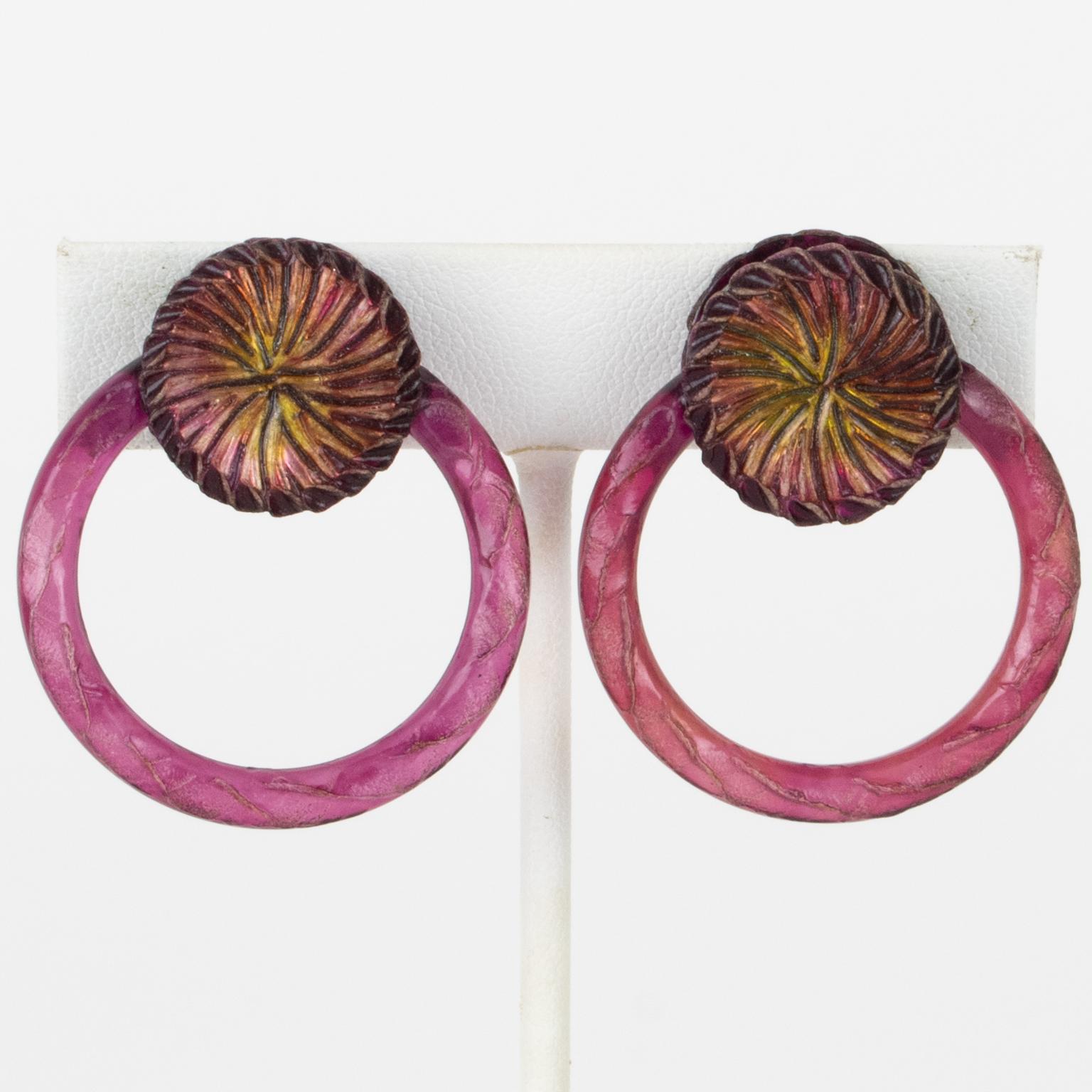 Monique Vedie Talosel Clip-on Earrings, Line Vautrin School For Sale 1