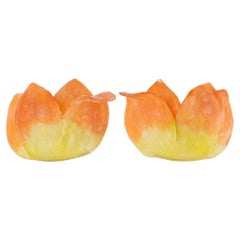 Monique Vedie - Boucles d'oreilles à clip Tulipe en résine, Line Vautrin School