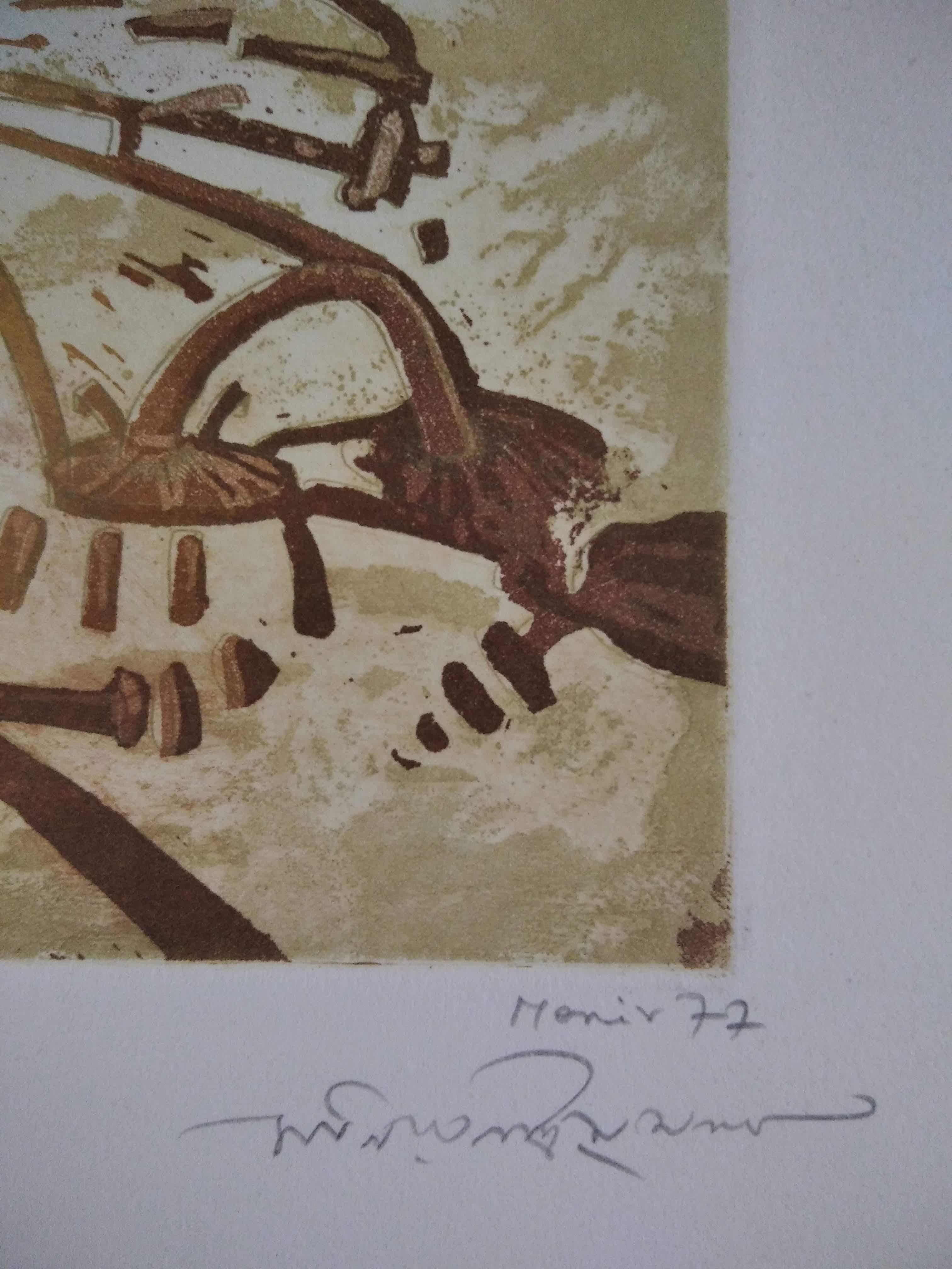 The painting is being offered with a work and authenticity certificate