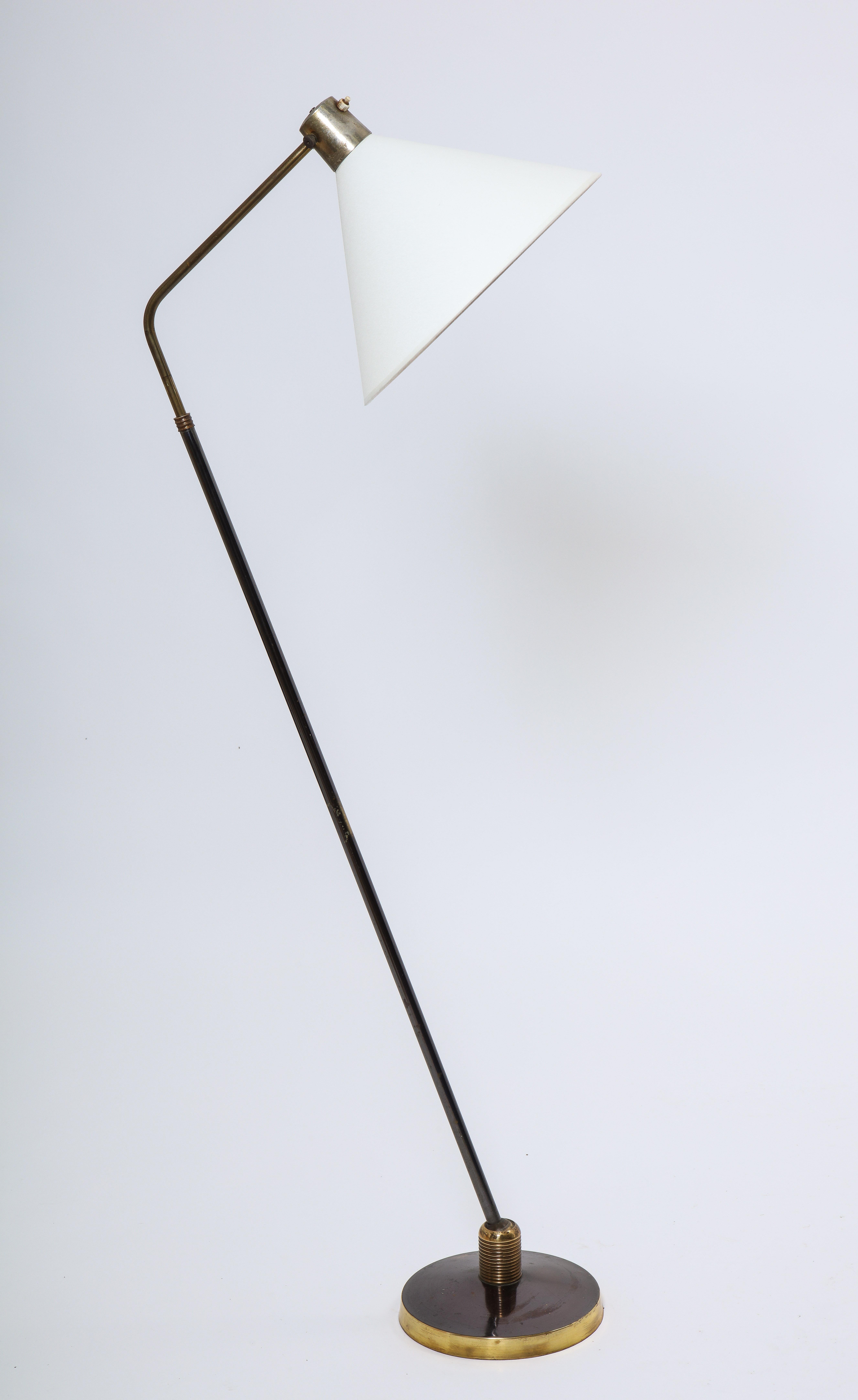 Mid-Century Modern Monix Adjustable Brass Floor Lamp, France, 1960 For Sale