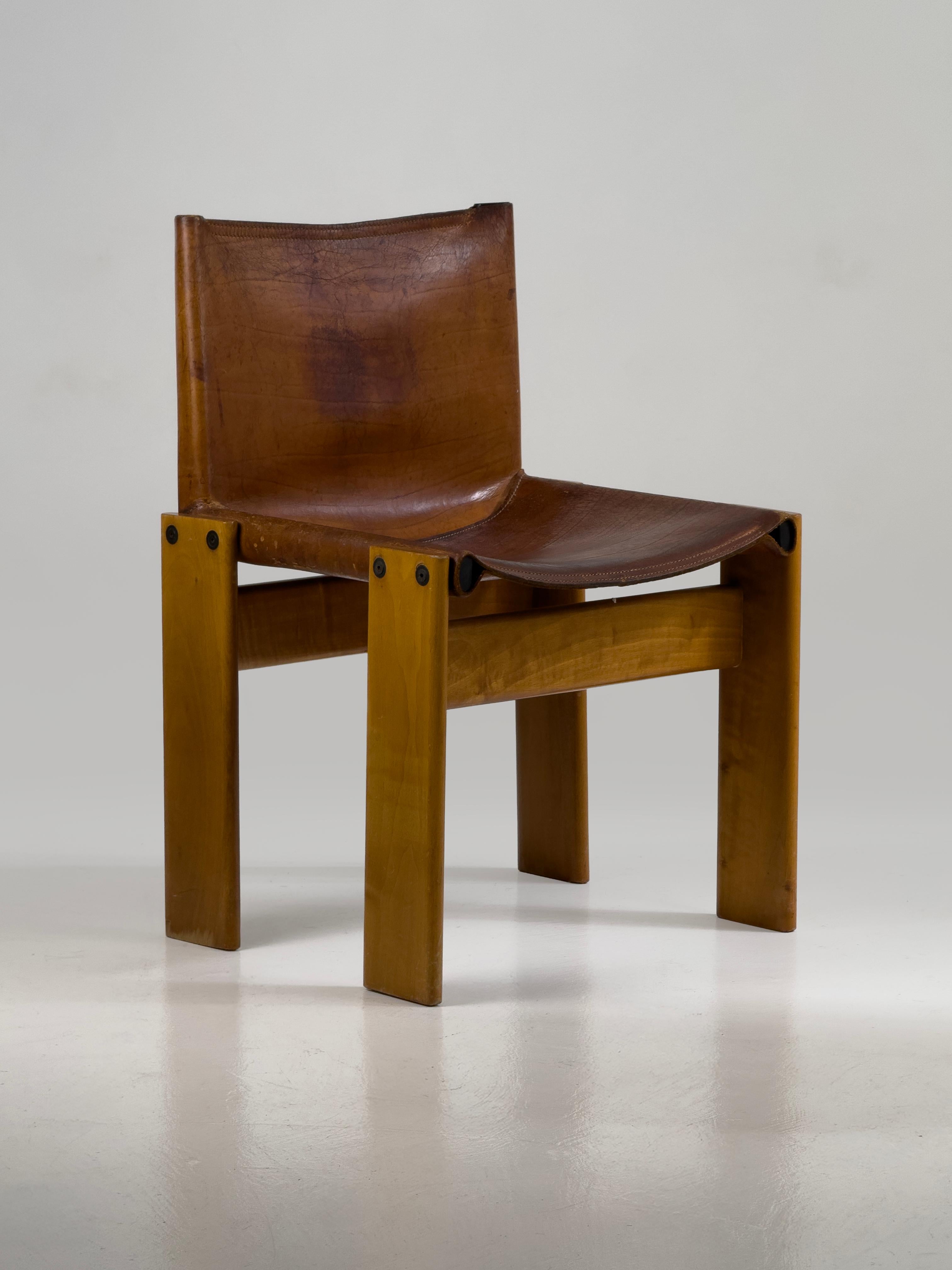 Sedia Monk di Afra & Tobia Scarpa per Molteni, Italia, 1974 In condizioni buone in vendita a Milano, IT