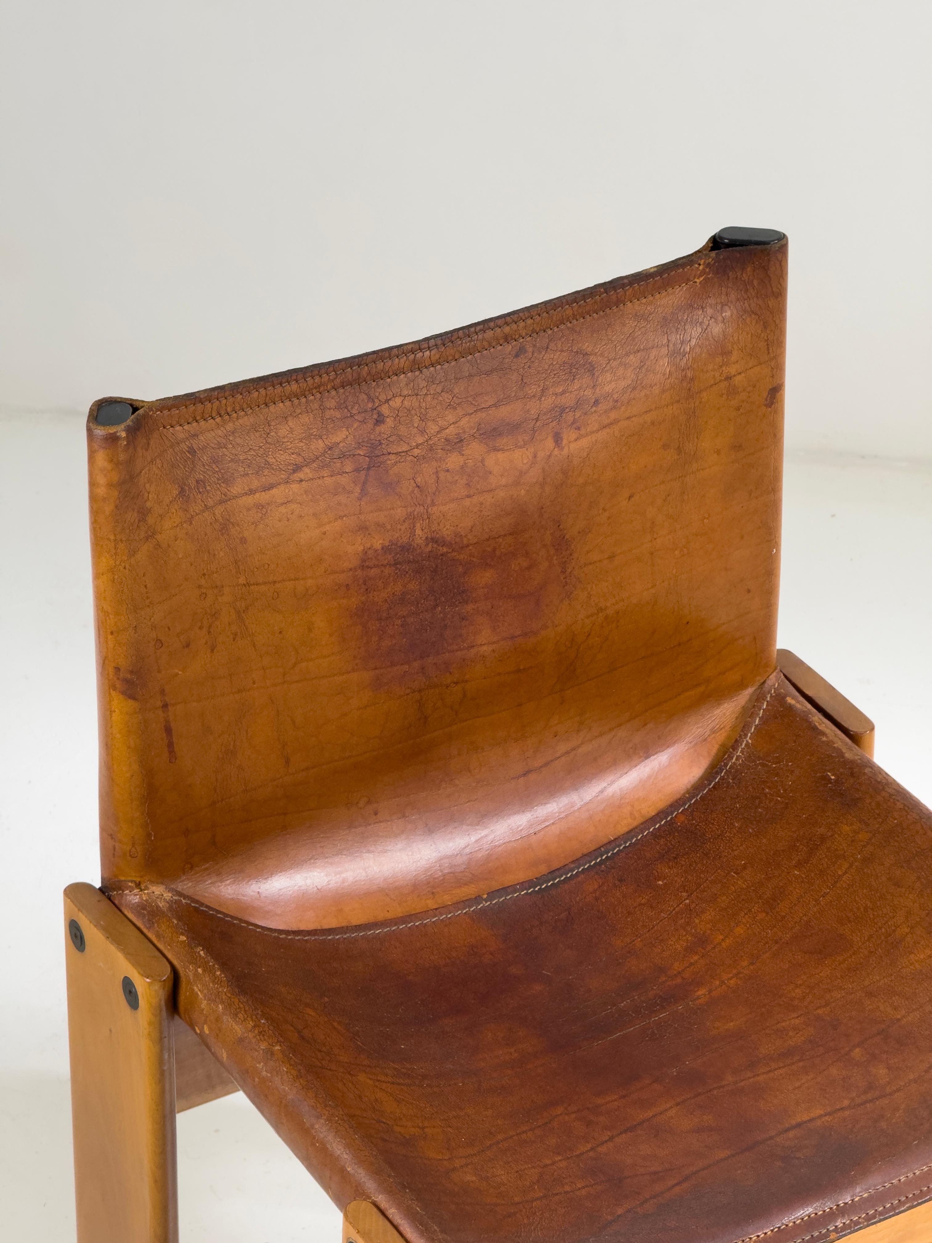 Fine XX secolo Sedia Monk di Afra & Tobia Scarpa per Molteni, Italia, 1974 in vendita