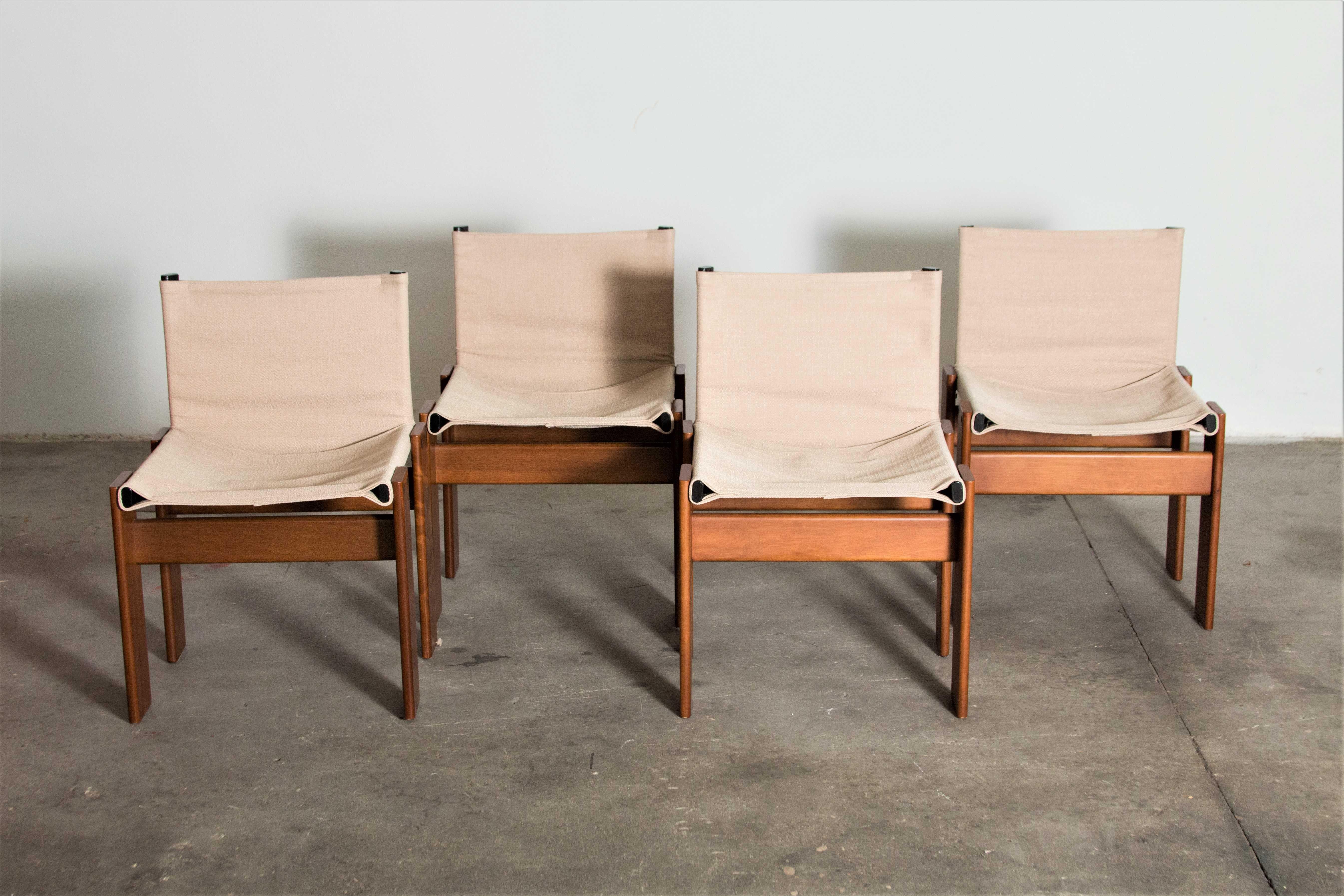 Monk Chairs by Afra & Tobia Scarpa, Raw Cloth 2
