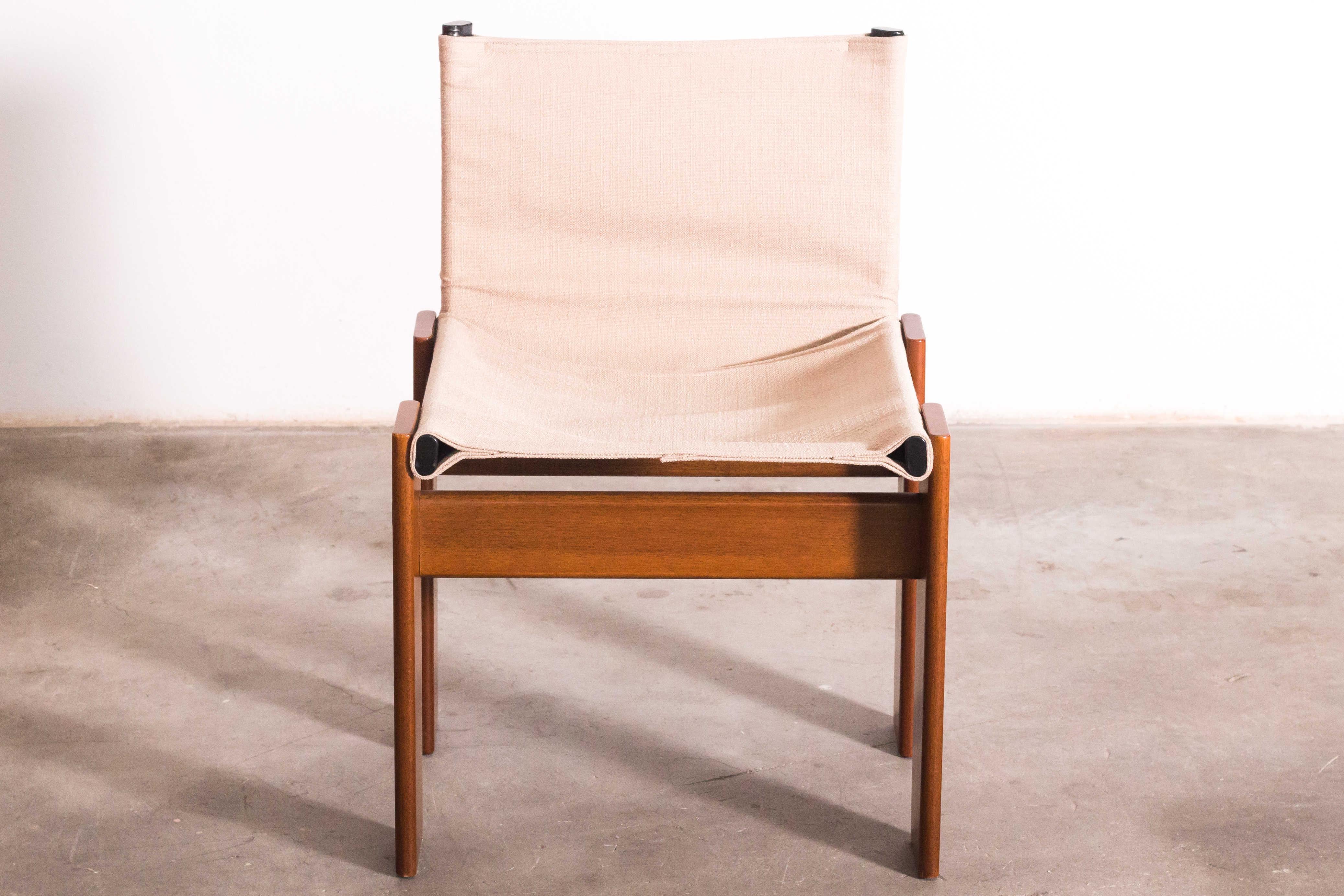 Italian Monk Chairs by Afra & Tobia Scarpa, Raw Cloth