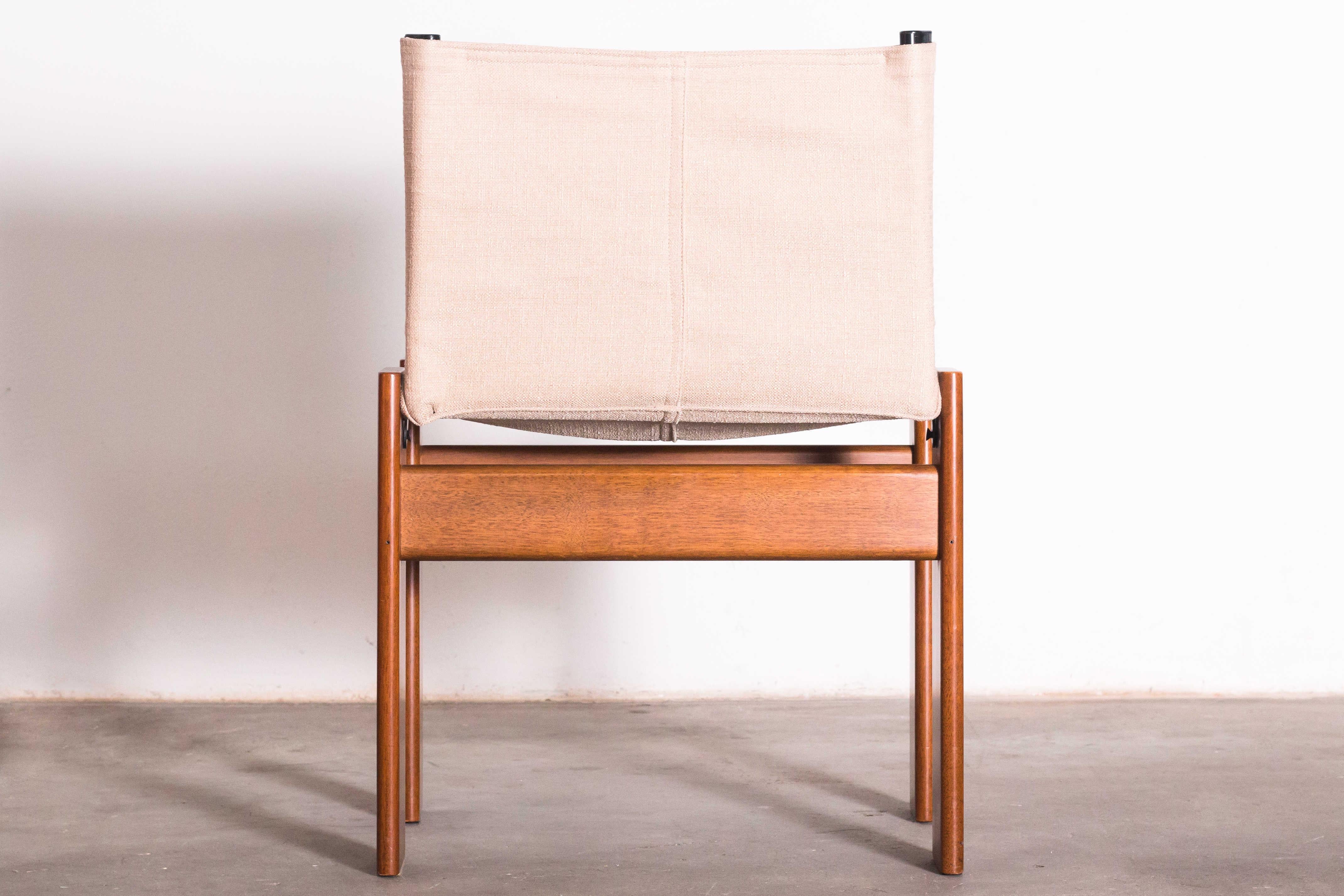 20th Century Monk Chairs by Afra & Tobia Scarpa, Raw Cloth