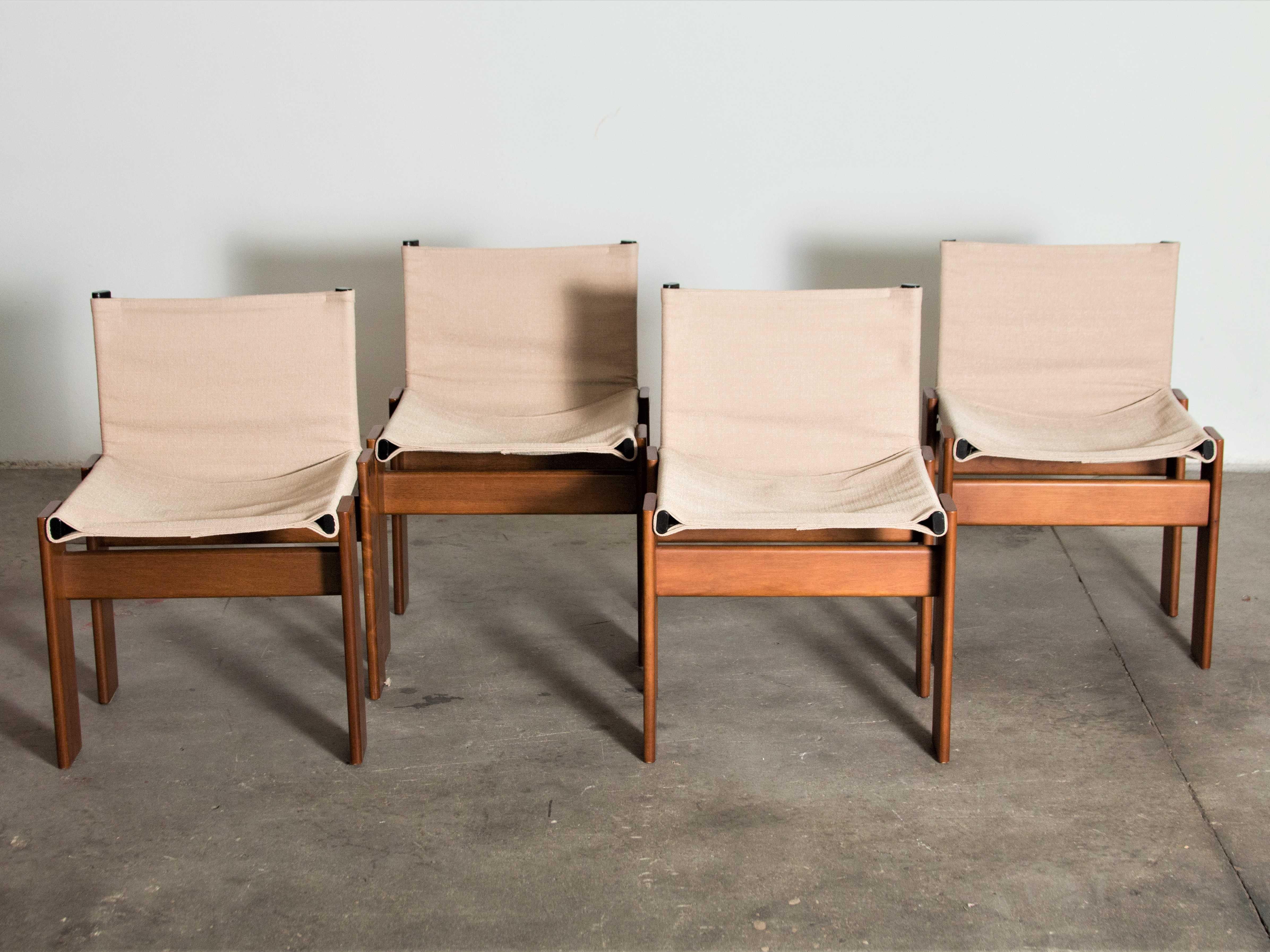 Monk Chairs by Afra & Tobia Scarpa, Raw Cloth 1