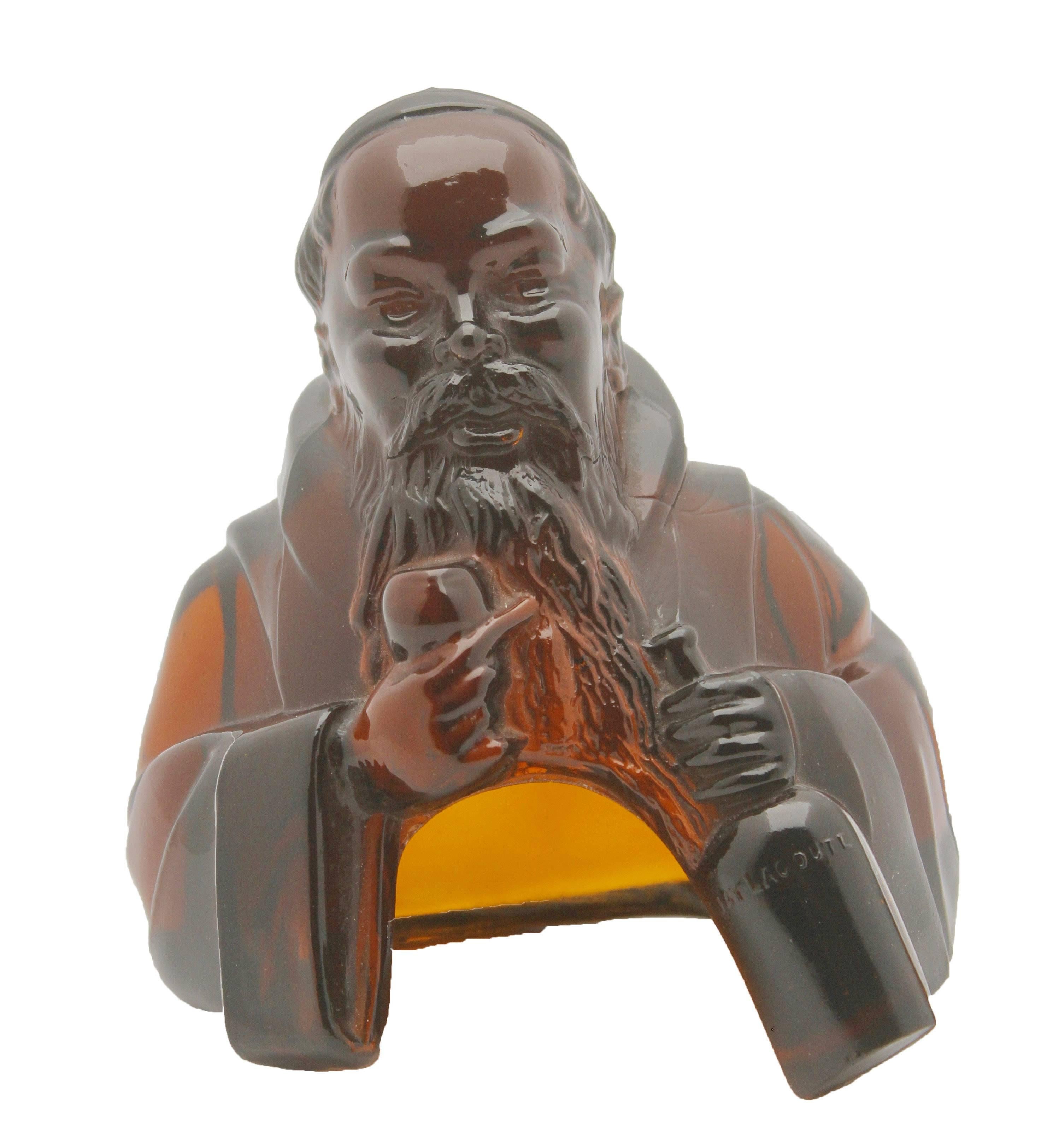 monk shaped bottle liquor