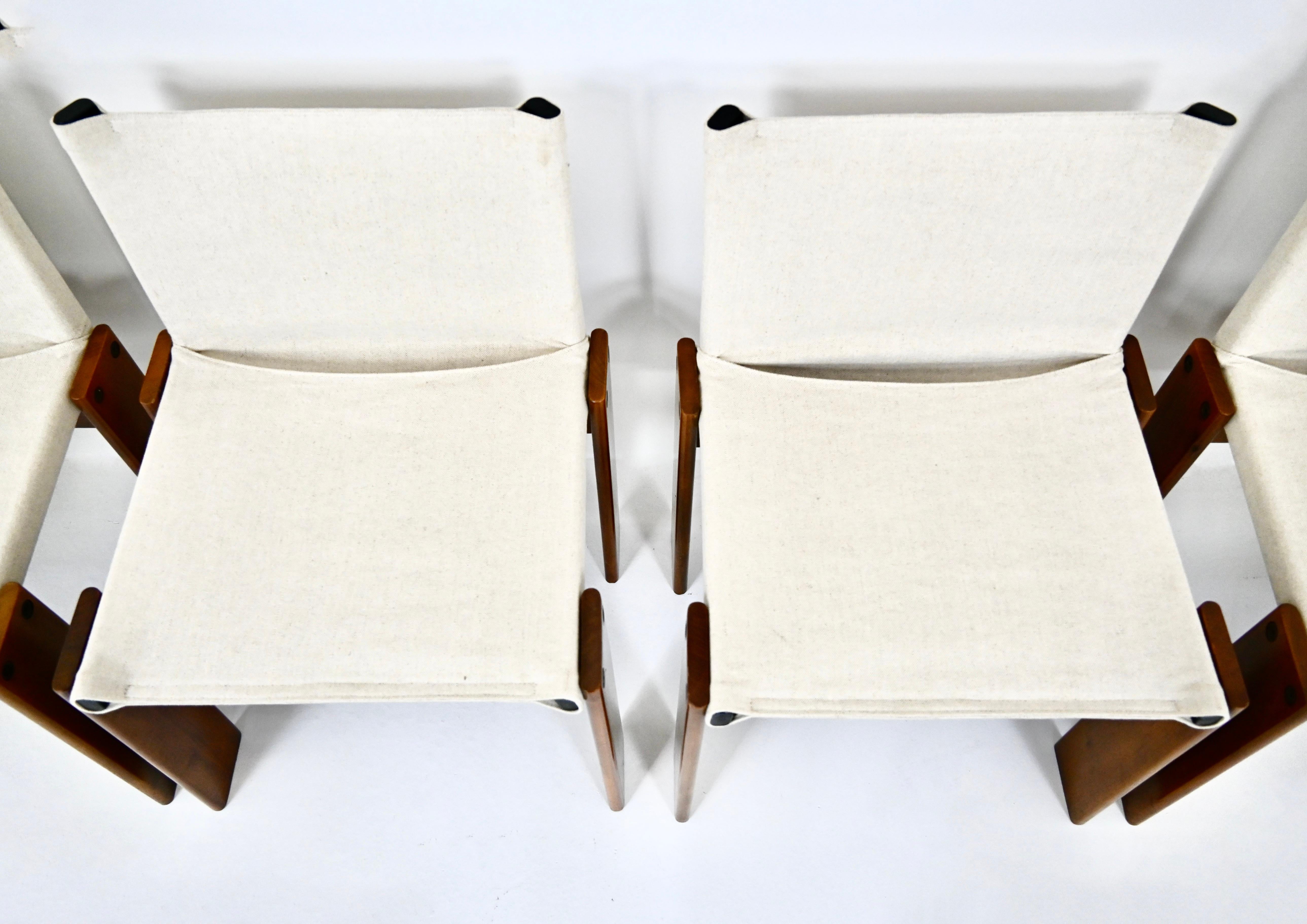Sillas de comedor Monk de Afra & Tobia Scarpa para Molteni, años 70, juego de 6 en venta 3