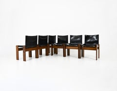 Monk Dining Chairs by Afra & Tobia Scarpa for Molteni, 1970s, Set of 6