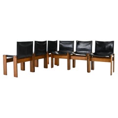 Monk Dining Chairs by Afra & Tobia Scarpa for Molteni, 1970s, Set of 6