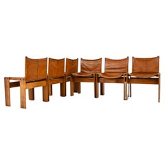 Monk Dining Chairs by Afra & Tobia Scarpa for Molteni, 1970s, Set of 6