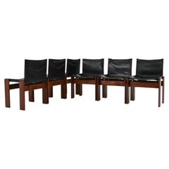 Monk Dining Chairs by Afra & Tobia Scarpa for Molteni, 1970s, Set of 6