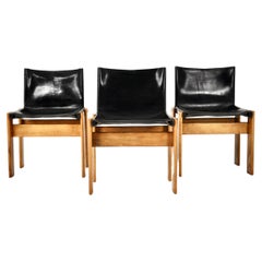 Monk Dinning Chairs by Afra 
Tobia Scarpa for Molteni, 1970s Set of 3