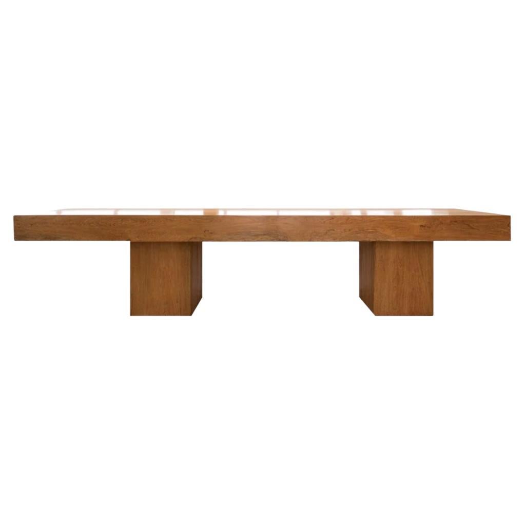 Monk Solid Antique Teak Dining Table by CEU Studio, REP by Tuleste Factory For Sale