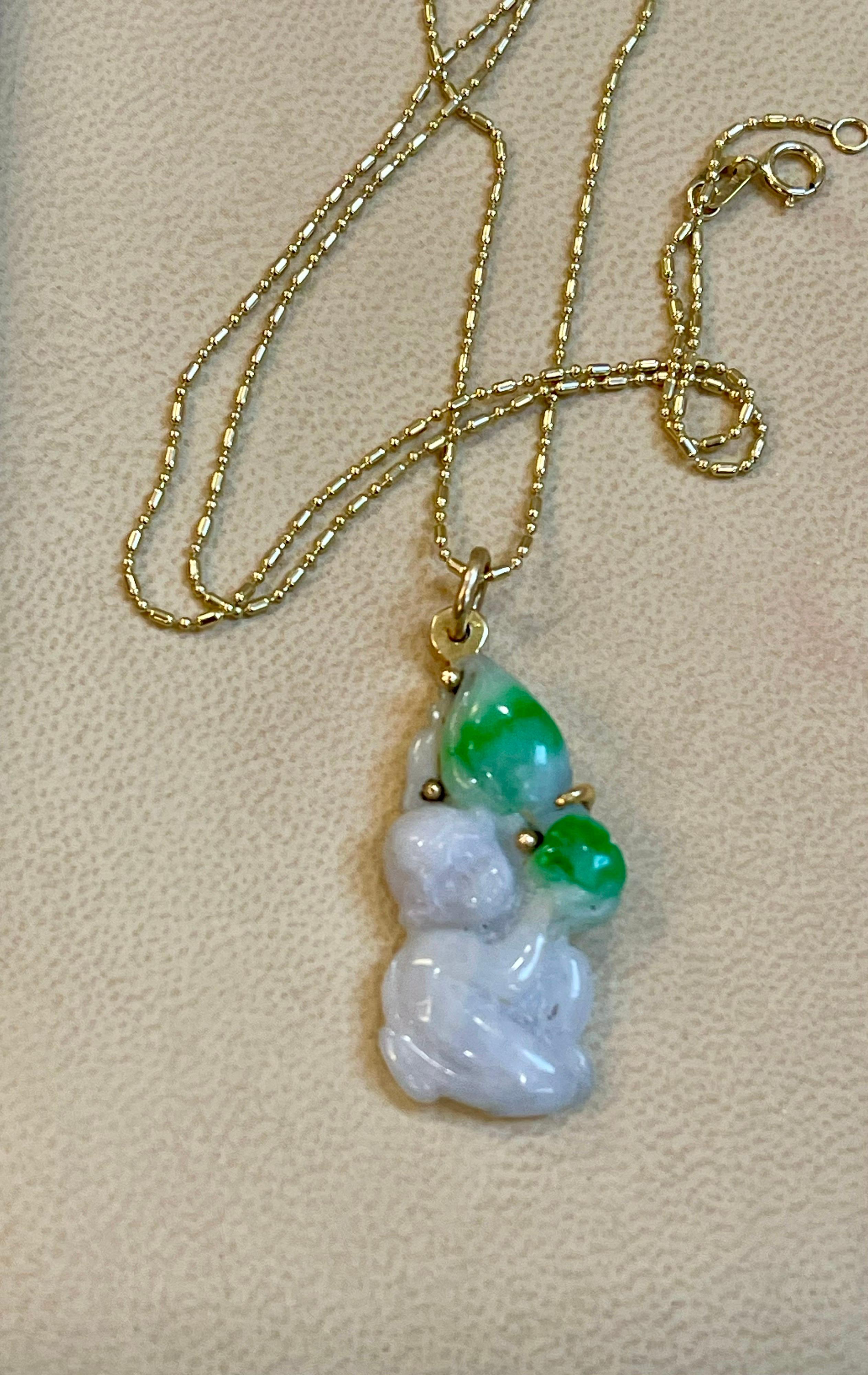 jade monkey necklace