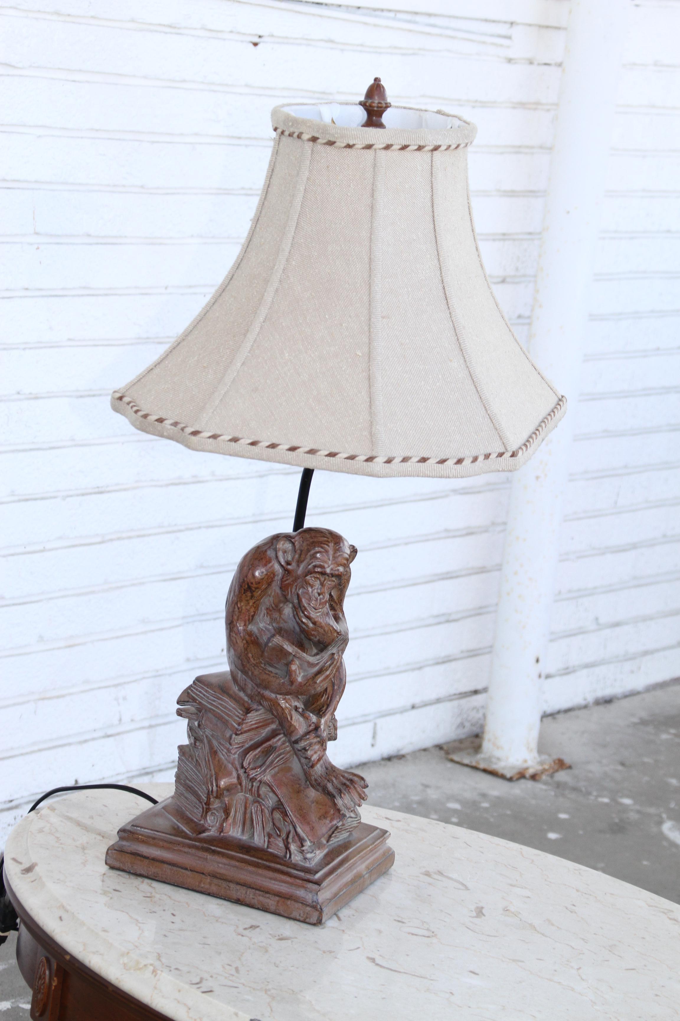 Monkey Lamp In Good Condition In Pasadena, TX