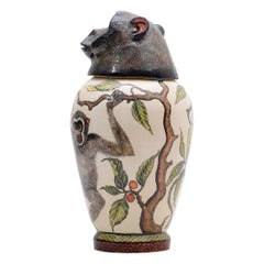 Monkey Lidded Pot