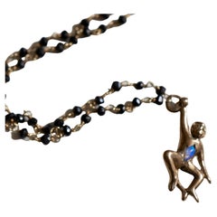 Monkey Opal Bronze Spinel Black Bead Necklace J Dauphin