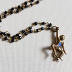 Monkey Opal Necklace Rosario Black Bead by J Dauphin
