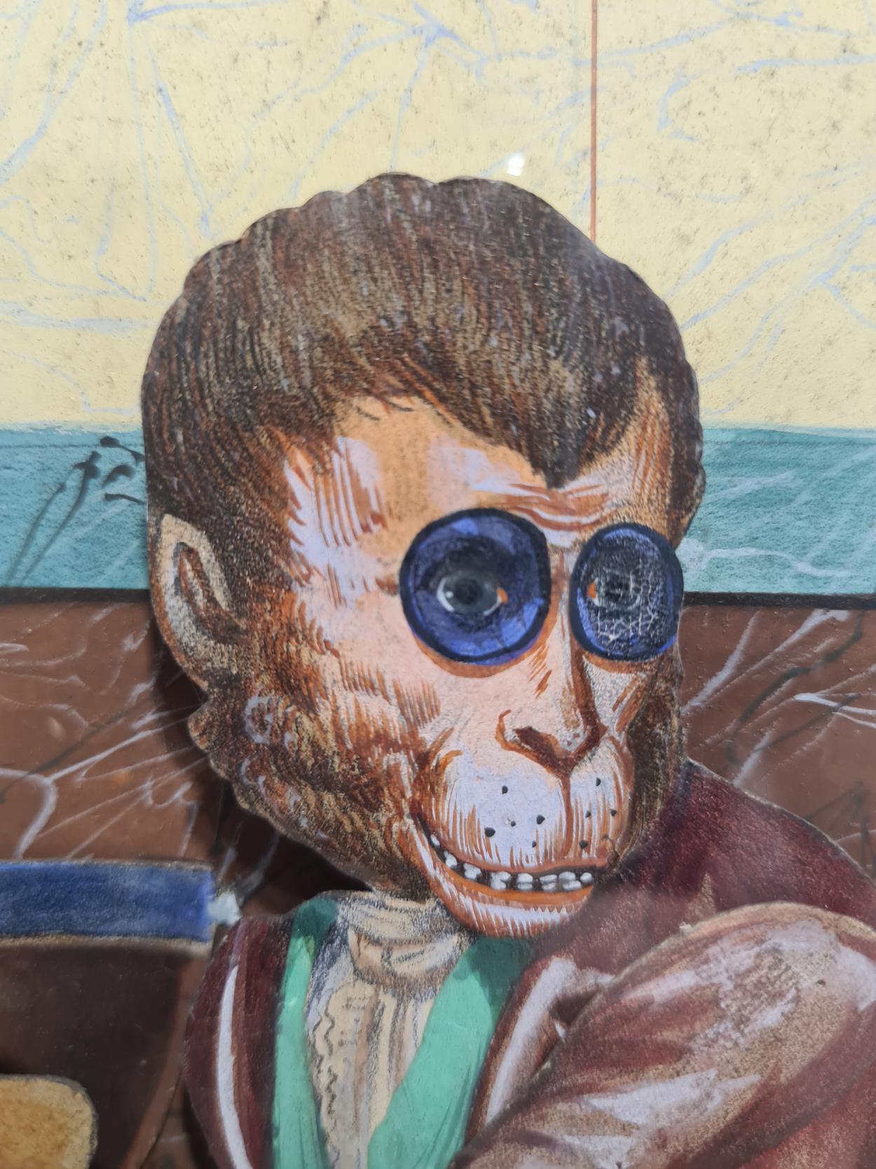 Metal Monkey Orchestra Musical Automata Picture, Lecoultre & Riviere, France, c. 1865 For Sale