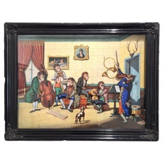 Antique Monkey Orchestra Musical Automata Picture, Lecoultre & Riviere, France, c. 1865