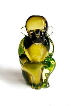 Monkey - shaped glass sculpture, Vetreria Salviati & C, Murano, circa 1960
