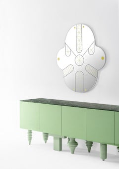 Monkey-Shaped Wall Mirror with Geometric Decals, King by BD Barcelona