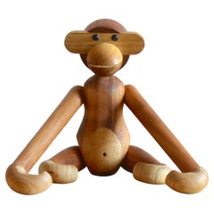 Vintage  Monkey Teak Sculpture by Kay Bojesen