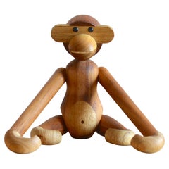 Monkey Teak Sculpture by Kay Bojesen