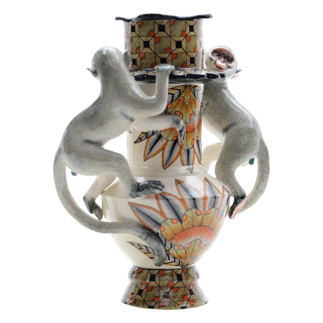 Contemporary Monkey Vase