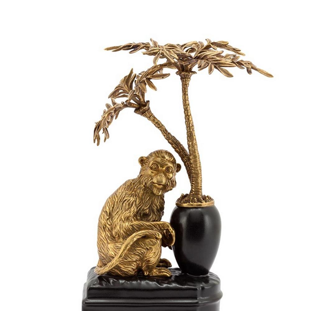 Monkeys and Palms Set of 2 Bookends In New Condition For Sale In Paris, FR
