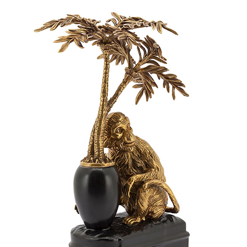 Monkeys and Palms Set of 2 Bookends For Sale 1