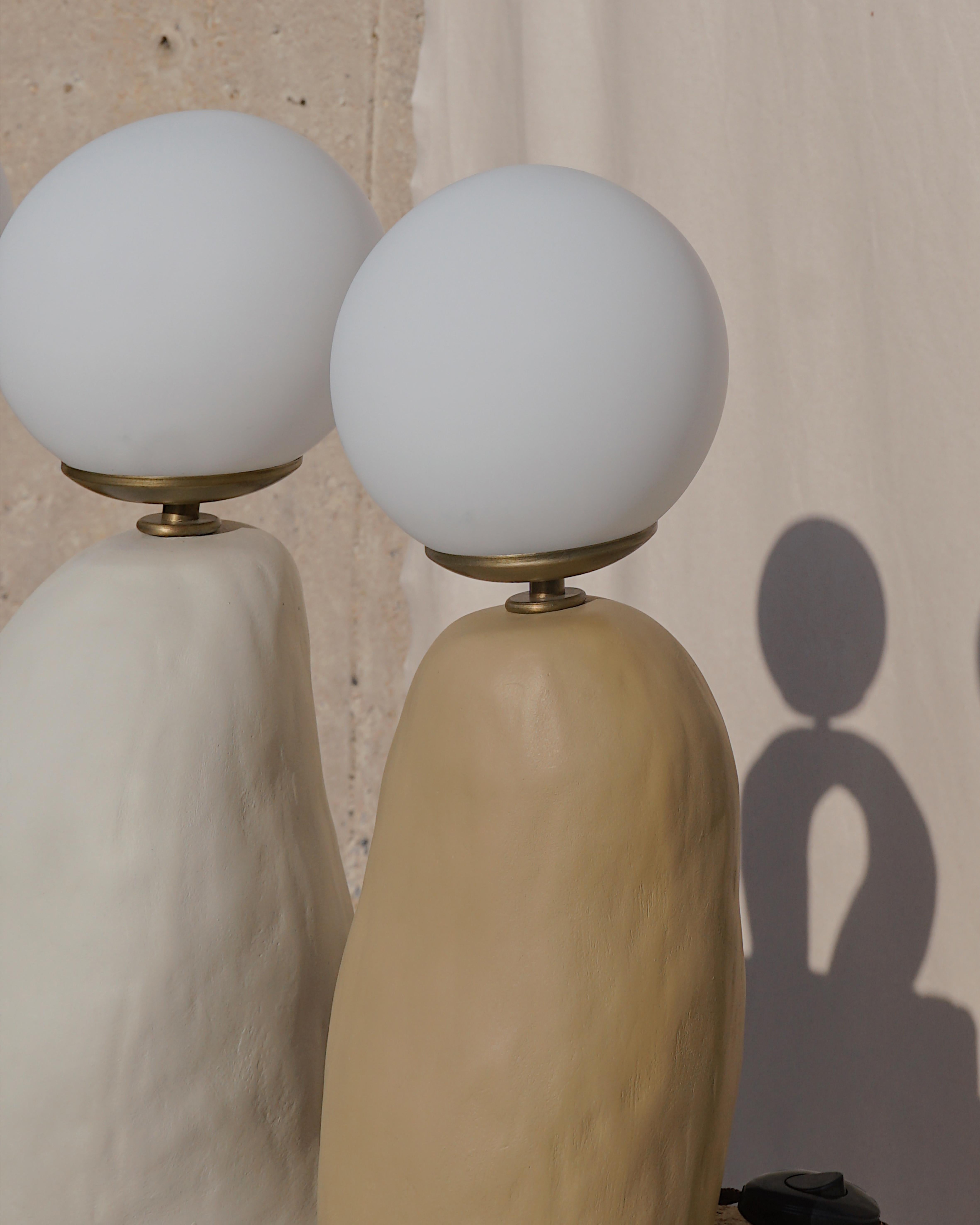 Turkish Mono Beige Table Lamp by Tuğçe Geyik For Sale