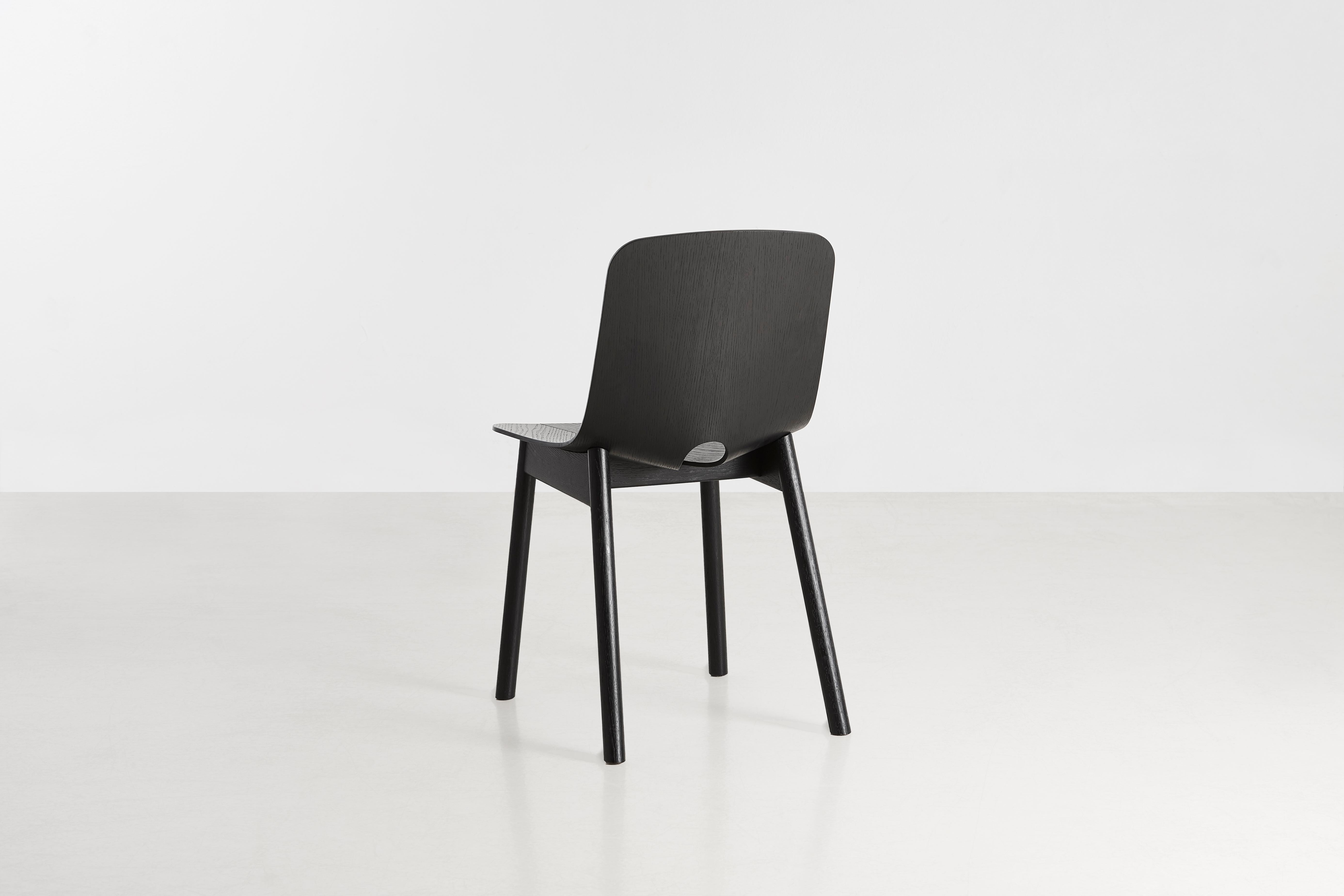 Post-Modern Mono Black Oak Dining Chair by Kasper Nyman For Sale