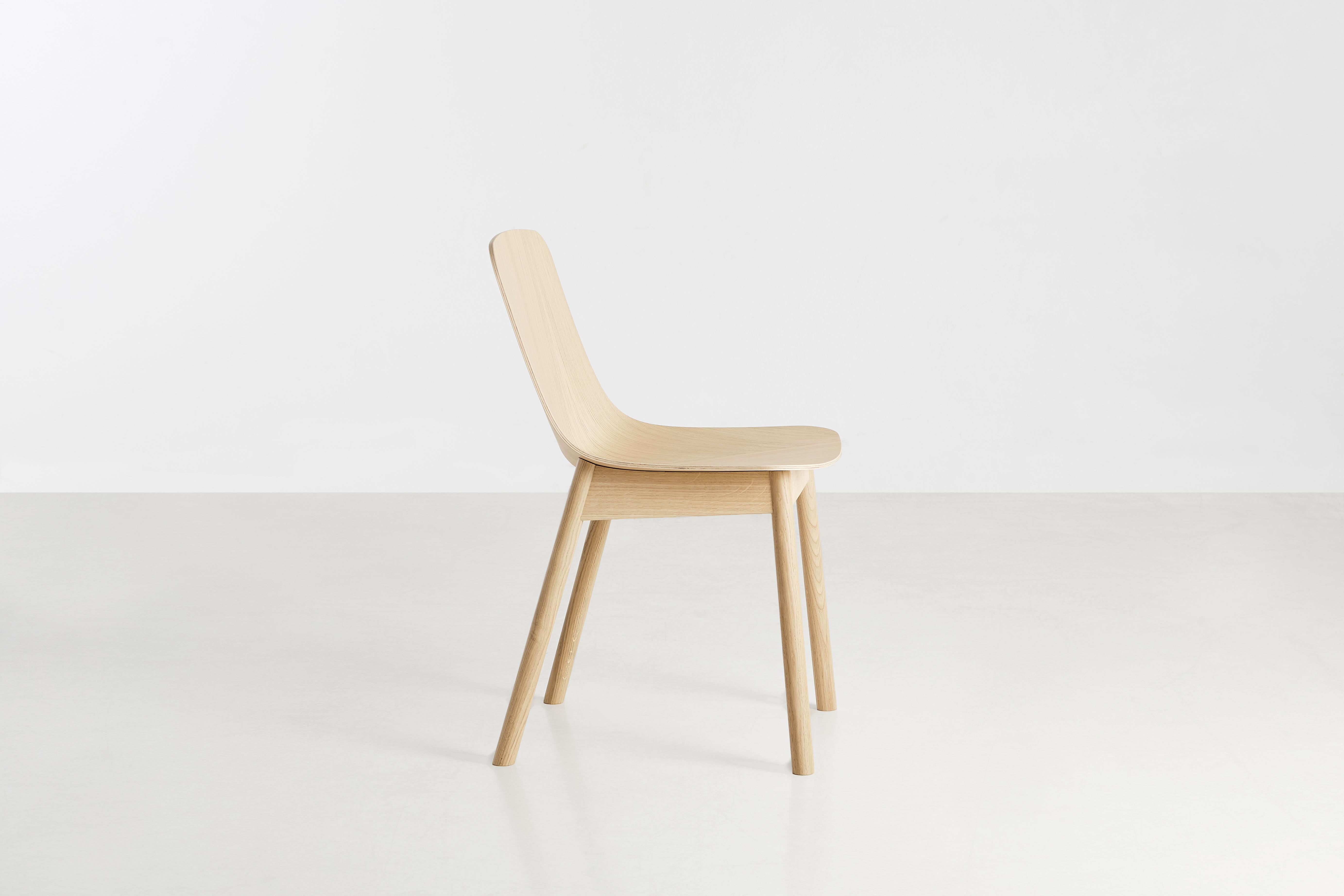 Danish Mono White Dining Chair by Kasper Nyman For Sale