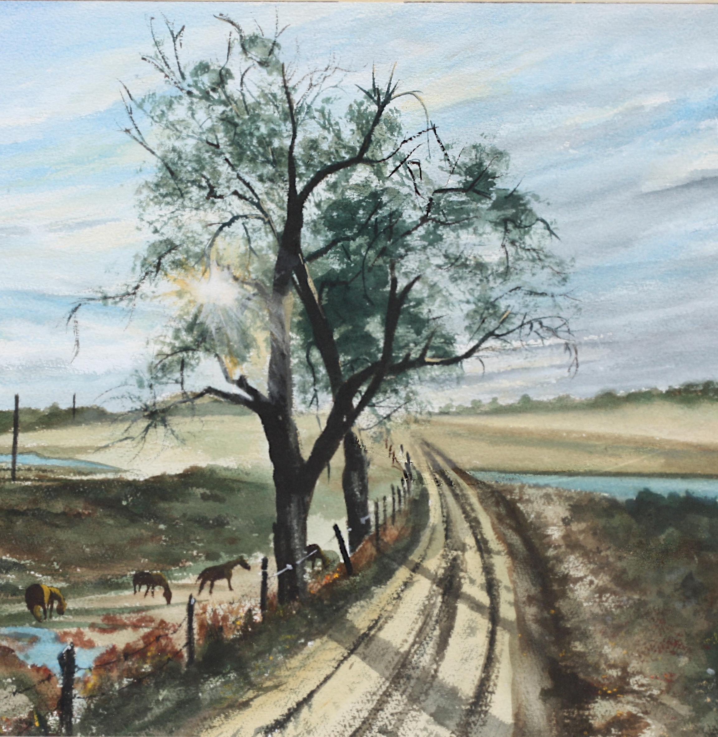 Monocacy Creek, Pensilvania, Acuarela Pintura en venta