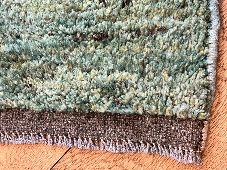 Monochromatic Carpet Shades of Green Meadw After Rain For Sale at 1stDibs
