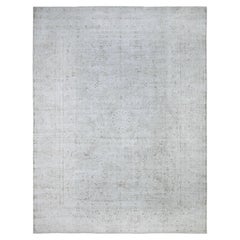 Monochromatic Colors Retro Kerman Soft Worn Wool Hand Knotted Rug 9'9"x12'8"