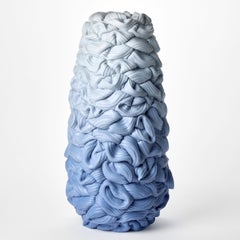 Monochromatic Fold XIV, a blue porcelain and parian artwork by Steven Edwards