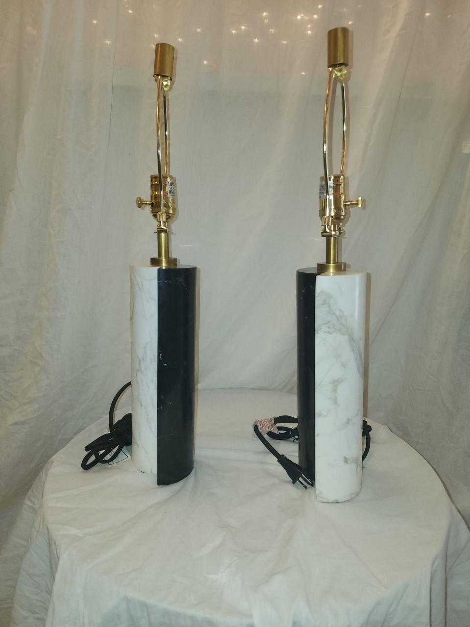 Monochromatic Marble Lamps For Sale 1