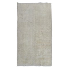 Antique Monochromatic Neutral Worn Turkish Rug