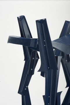 Monochromatic Open Display Shelve, Pierre Castignola, Blue Plastic