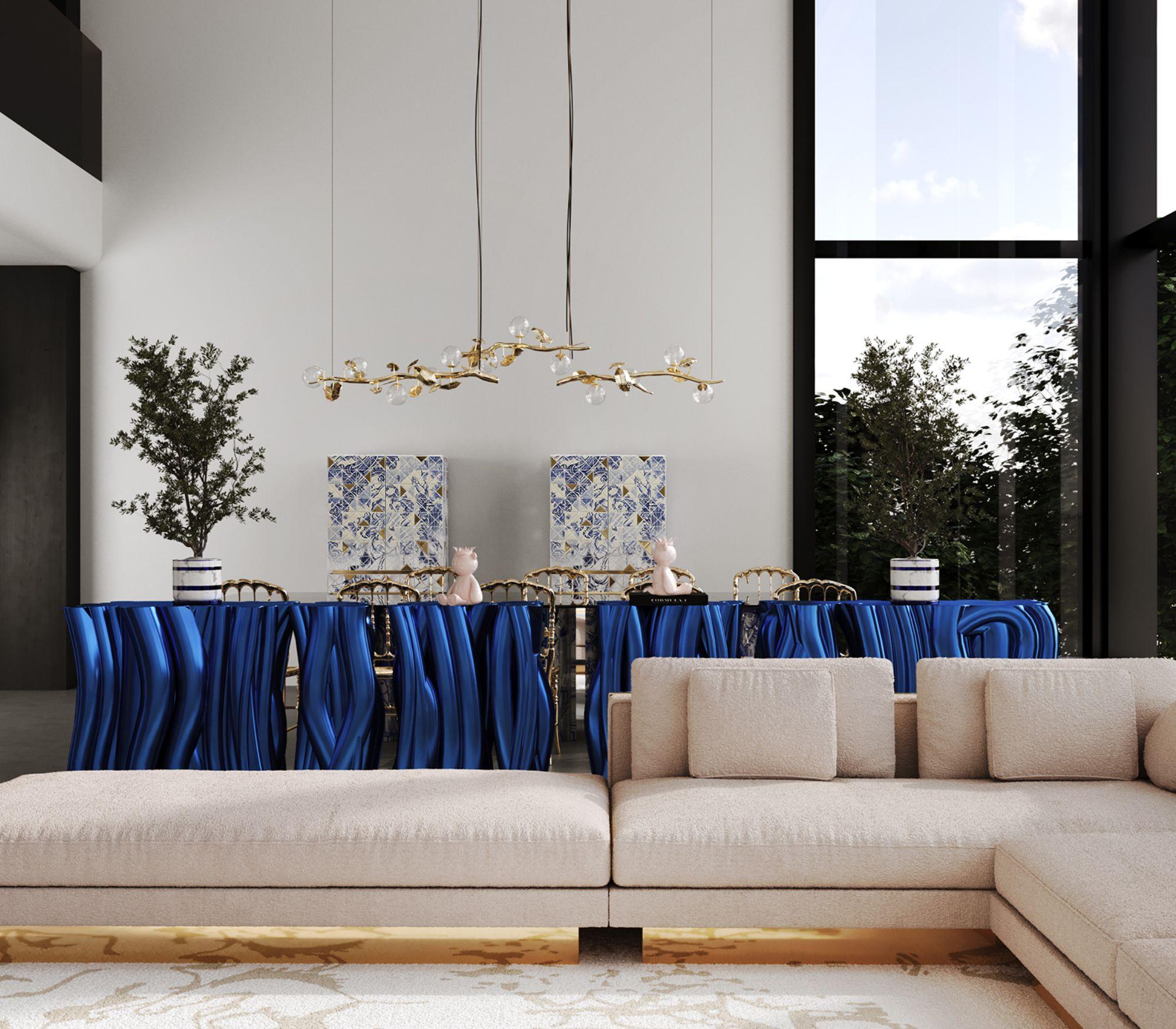 Monochrome Blaue Anrichte - Handgefertigtes Fiberglas & Polystyrol - Boca do Lobo im Angebot 4