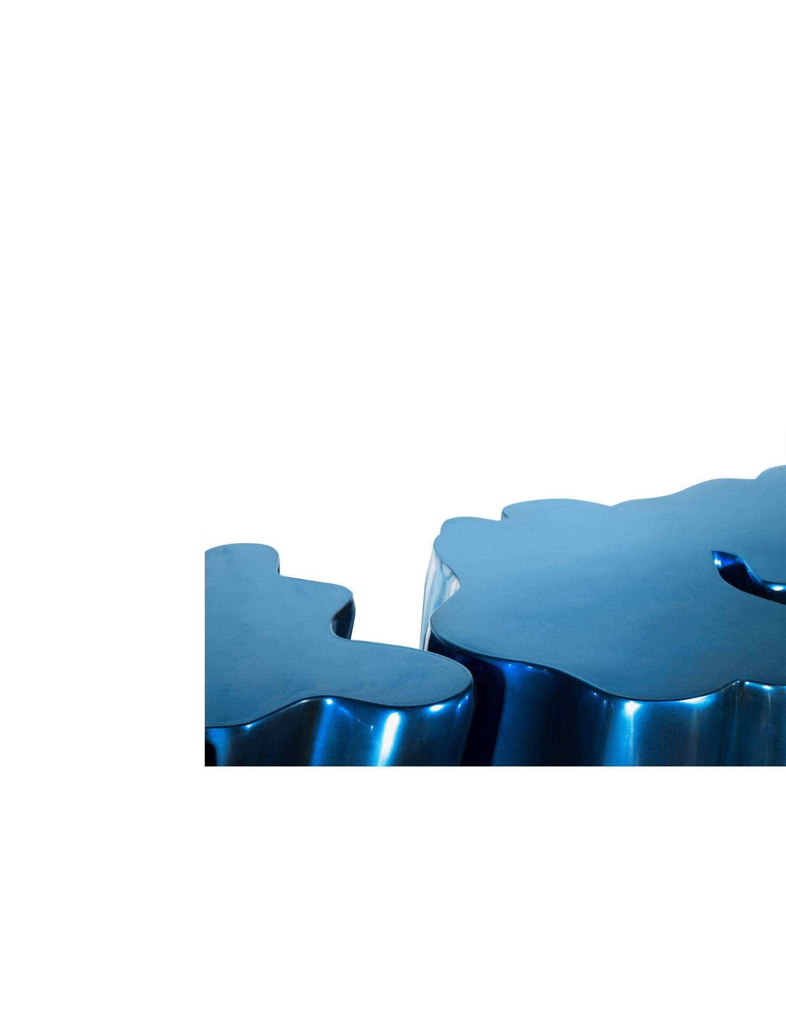 Monochrome Blaue Anrichte - Handgefertigtes Fiberglas & Polystyrol - Boca do Lobo im Angebot 1