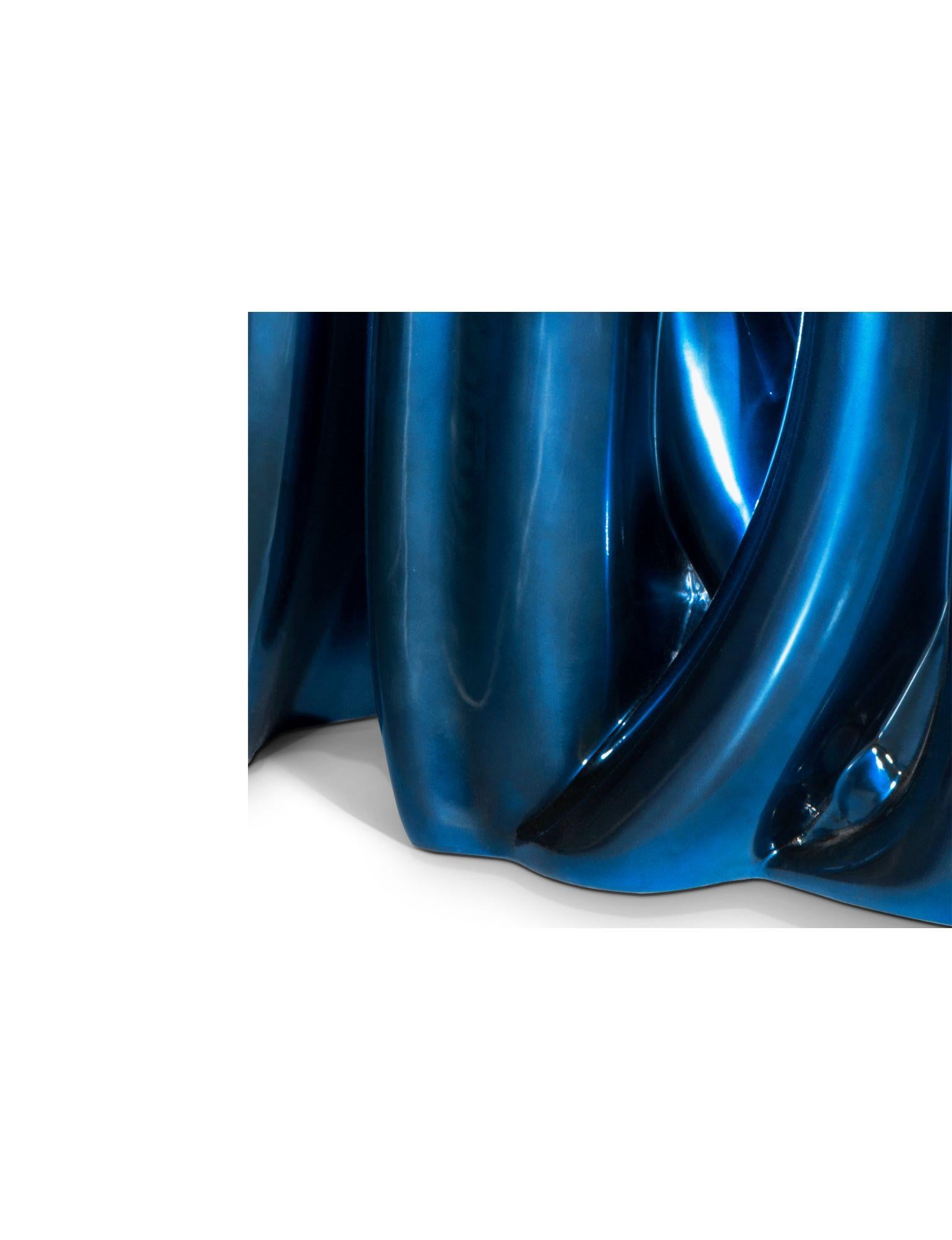 Monochrome Blaue Anrichte - Handgefertigtes Fiberglas & Polystyrol - Boca do Lobo im Angebot 2