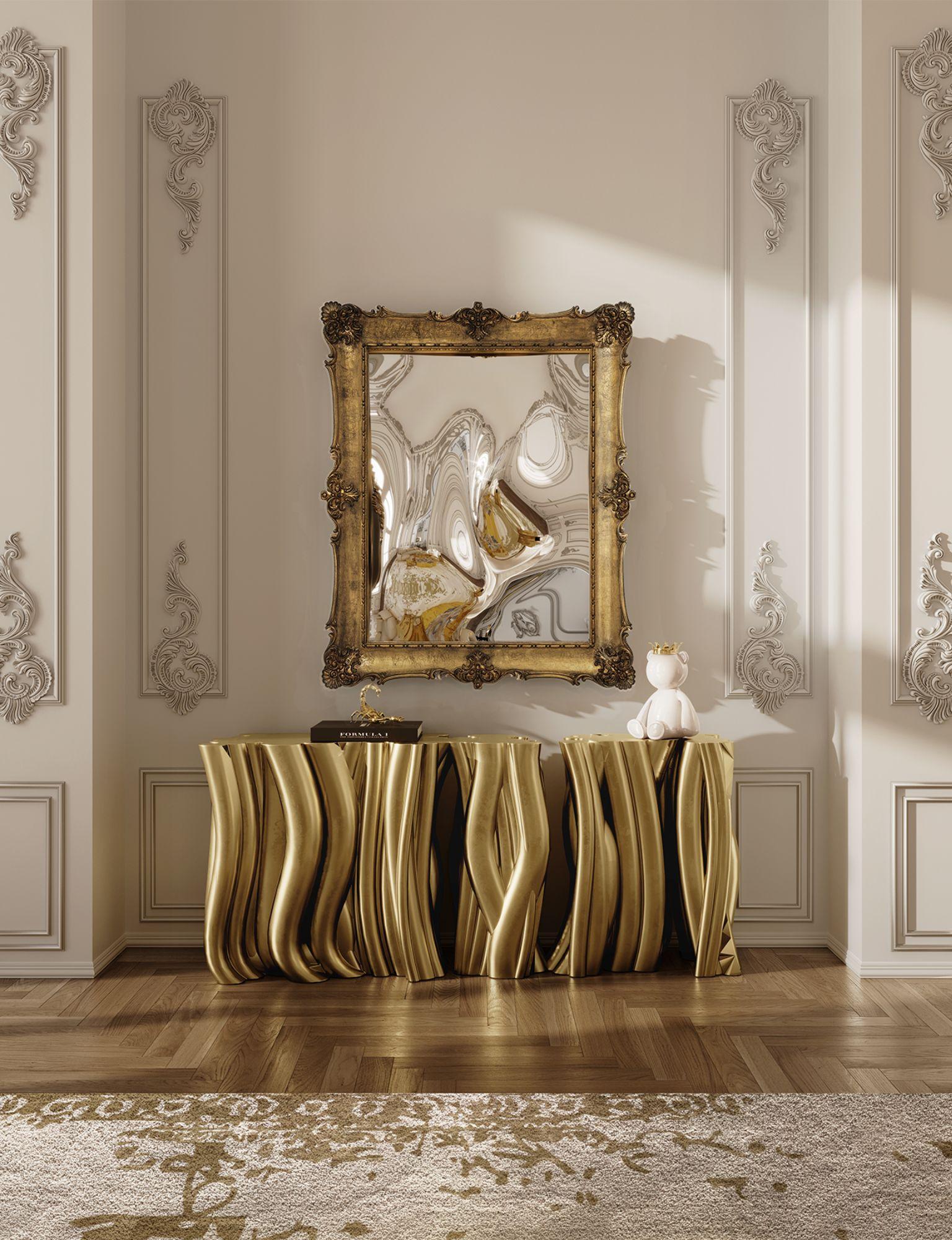 Aparador Oro Monocromo  - Pintar a mano fibra de vidrio y poliestireno  - Boca Do Lobo Siglo XXI y contemporáneo en venta