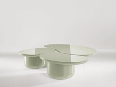Set of 3 Monochrome Laghi Coffee Tables in Lacquered Matte