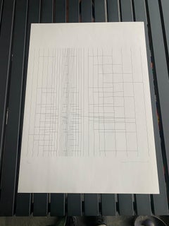 Monochrome Serigrafie des Space Age von Max H. Mahlmann